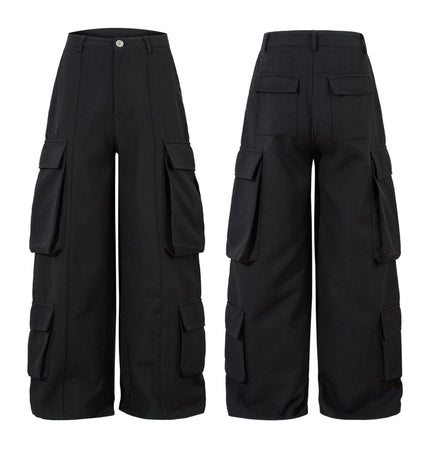Mein Shop 0 Retro Spring Black Cargo Pants—3855