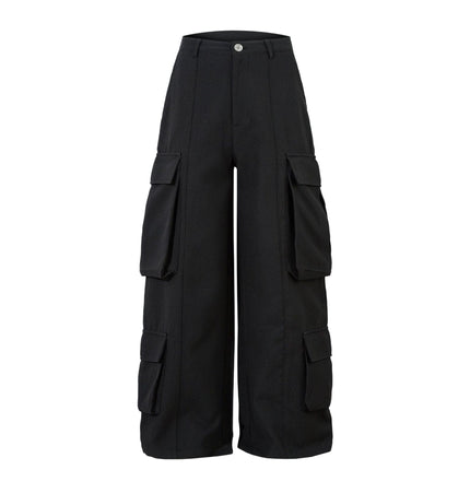 Mein Shop 0 Retro Spring Black Cargo Pants—3855