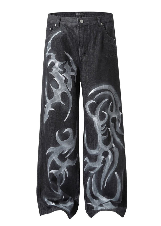Mein Shop 0 Retro Street Partnern paint Jeans—8705