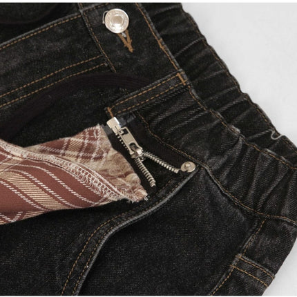 Mein Shop 0 Retro Street Simple Loose Machete Denim Jeans —2774