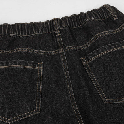 Mein Shop 0 Retro Street Simple Loose Machete Denim Jeans —2774