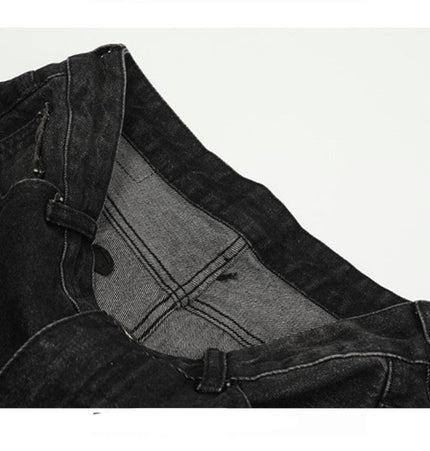 Mein Shop 0 Retro Washed Black Craft Straight Jeans—5339