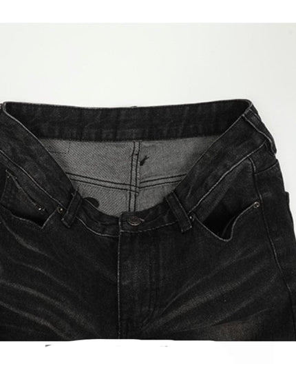 Mein Shop 0 Retro Washed Black Craft Straight Jeans—5339