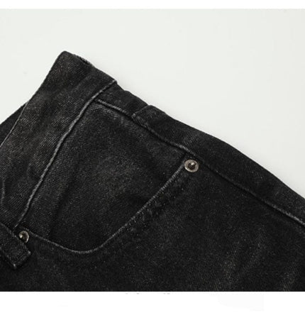 Mein Shop 0 Retro Washed Black Craft Straight Jeans—5339