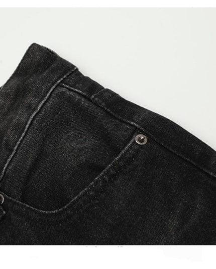 Mein Shop 0 Retro Washed Black Craft Straight Jeans—5339