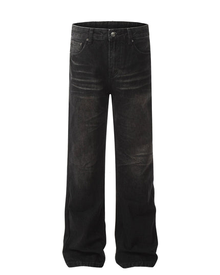 Mein Shop 0 Retro Washed Black Craft Straight Jeans—5339
