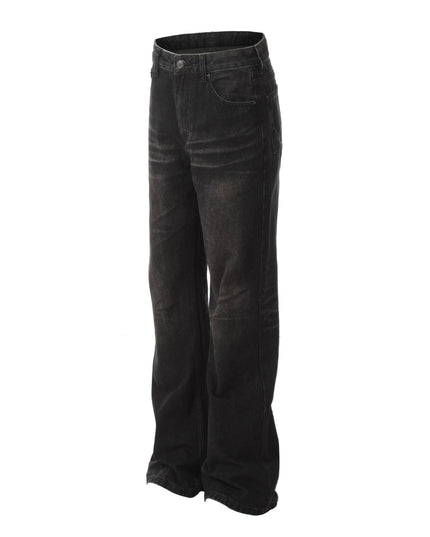 Mein Shop 0 Retro Washed Black Craft Straight Jeans—5339