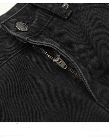 Mein Shop 0 Retro Washed Distressed Straight Jeans—9079