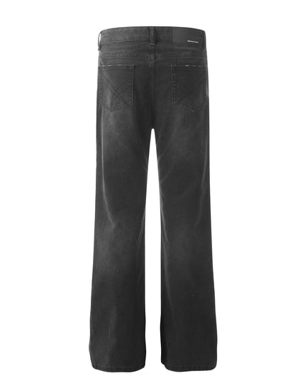 Mein Shop 0 Retro Washed Distressed Straight Jeans—9079