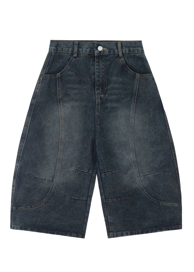 Mein Shop 0 S / Blue MetroCool Solid Casual Denim Shorts—-3422