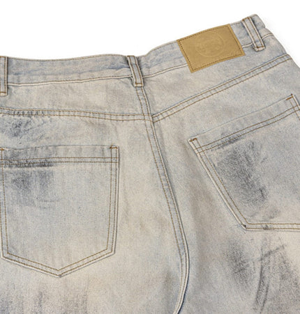 Mein Shop 0 Shabby Dirty Loose Hole Jeans—8739