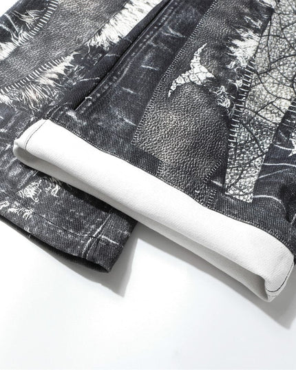 Mein Shop 0 Shadow Print Horn Jeans—9654