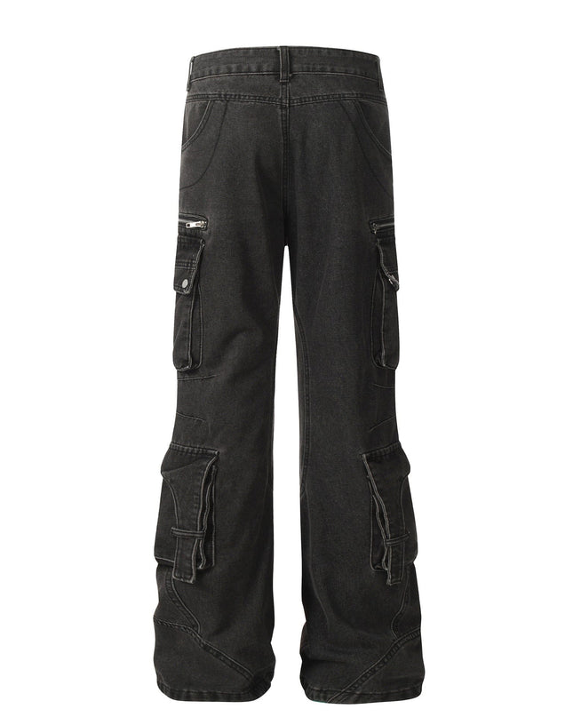 Mein Shop 0 Solid Color Casual Multi-pocket Cotton Overalls