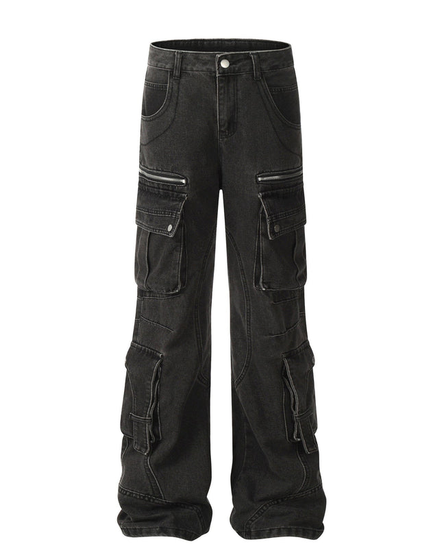 Mein Shop 0 Solid Color Casual Multi-pocket Cotton Overalls