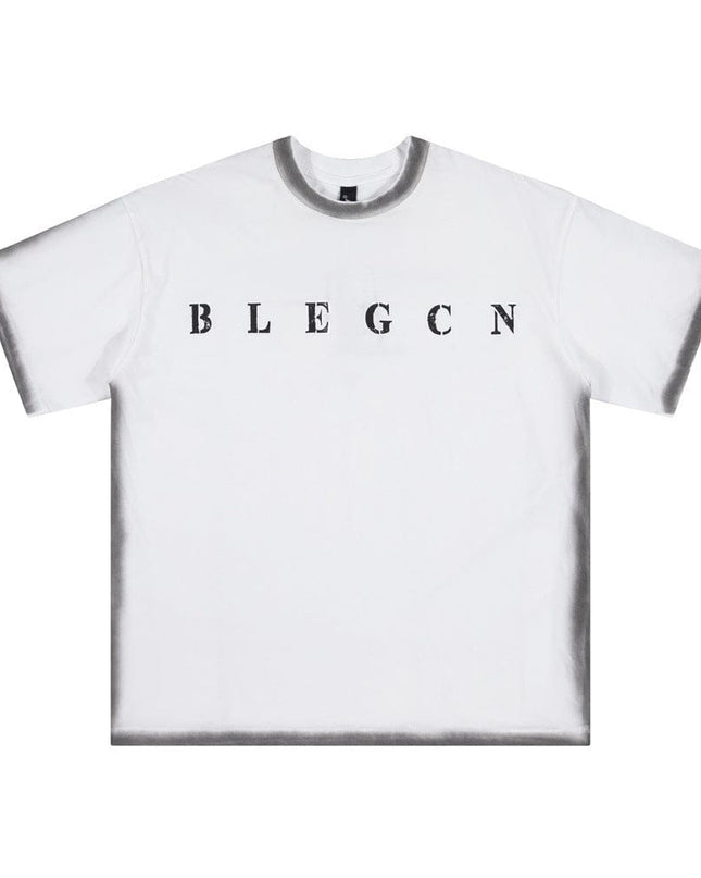 Mein Shop 0 Spray Painting Outline Short Sleeve Men's High Street Design Sense