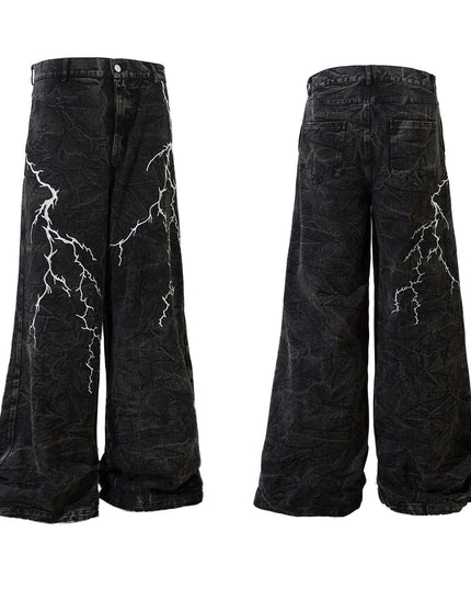 Mein Shop 0 Thunderbolt Denim Straight Jeans—8733