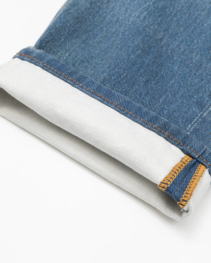 Mein Shop 0 Vintage Washed Distressed Straight Jeans—9070
