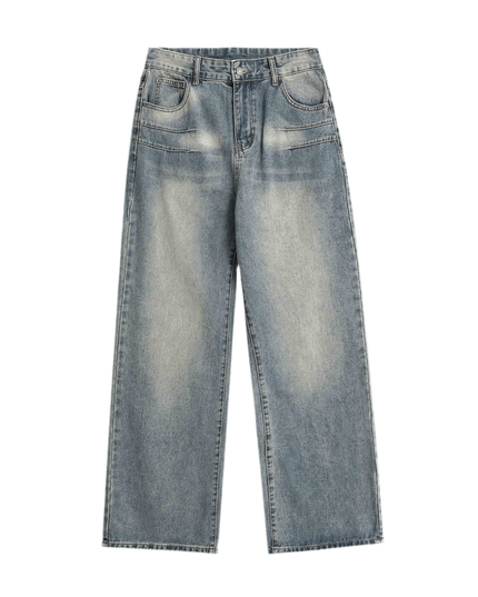 Mein Shop 0 Water Blue / S Faded blue Straight Jeans—9356