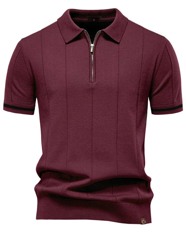 Mein Shop 0 Wine Red / S Urban Edge Polo Casual Short Sleeve —6448
