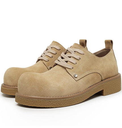 Mein Shop 0 Yellow Low / 35 Women Casual Platform Height-increasing Martain Boots Big Head Derby Shoes British Style