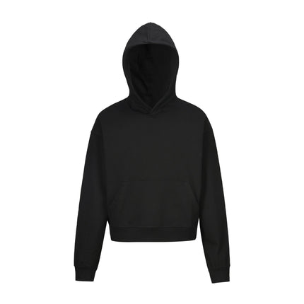 TALKLESSFASHION 0039 American retro trend men's and women's high street version design solid color men's pullover short wide hooded sweatshirt