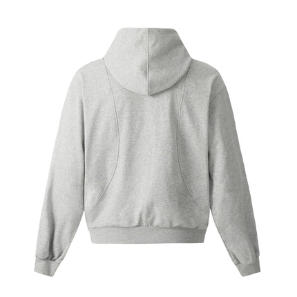 TALKLESSFASHION 0173 American high-end trend solid color neutral deconstructed coat design men's loose cardigan hooded sweatshirt
