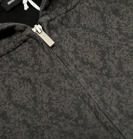 THETLSTUDIO 0264 American retro trend high-end men's and women's heavy jacquard design men's zipper short and wide hooded sweatshirt