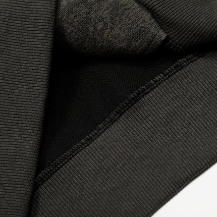 TALKLESSFASHION 0264 American retro trend high-end men's and women's heavy jacquard design men's zipper short and wide hooded sweatshirt