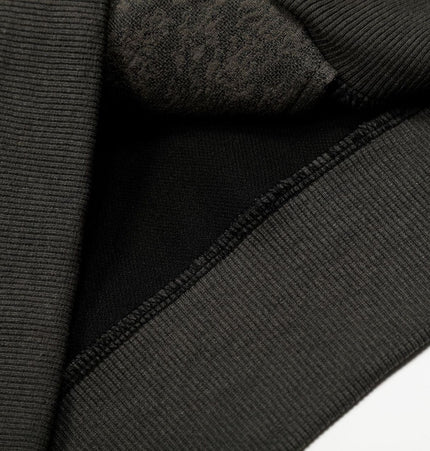 THETLSTUDIO 0264 American retro trend high-end men's and women's heavy jacquard design men's zipper short and wide hooded sweatshirt
