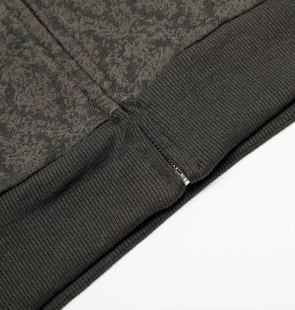 THETLSTUDIO 0264 American retro trend high-end men's and women's heavy jacquard design men's zipper short and wide hooded sweatshirt