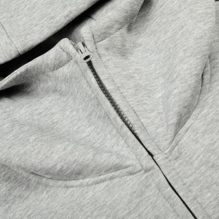 TALKLESSFASHION 0269 American retro trend men's and women's jacket type topline deconstruction design men's loose hooded cardigan sweatshirt