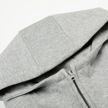 TALKLESSFASHION 0269 American retro trend men's and women's jacket type topline deconstruction design men's loose hooded cardigan sweatshirt