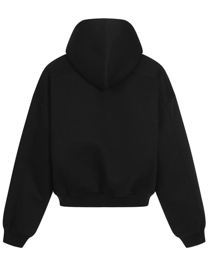 TALKLESSFASHION 0276 American street trend neutral trend retro solid color simple design short and wide men's thickened hooded sweatshirt