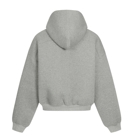 TALKLESSFASHION 0276 American street trend neutral trend retro solid color simple design short and wide men's thickened hooded sweatshirt