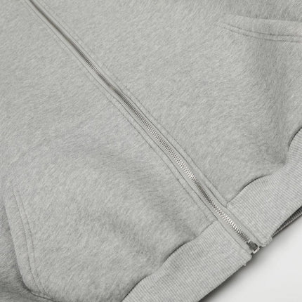 TALKLESSFASHION 0276 American street trend neutral trend retro solid color simple design short and wide men's thickened hooded sweatshirt