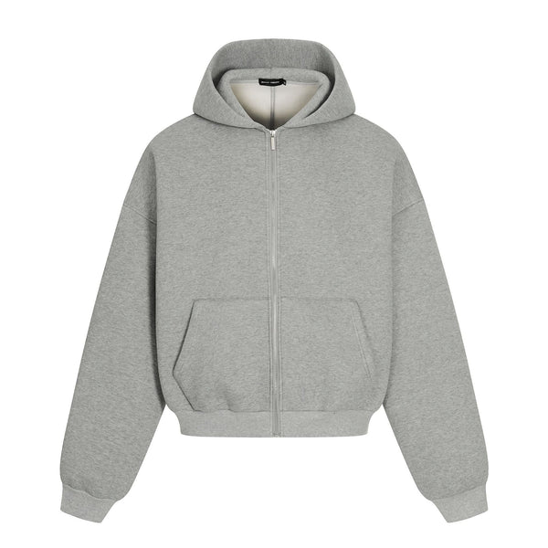 Solid Neutral Short Wide Hoodie