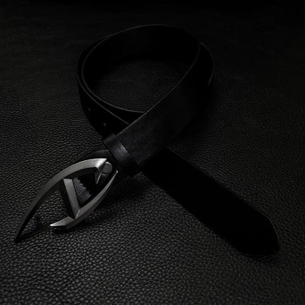TALKLESSFASHION 105cm Direction of Light Futuristic belt men's design sense niche American cleanfit belt accessories