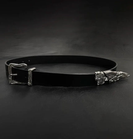 THETLSTUDIO 105cm Direction of Light imported cowhide broken sword cleanfit belt men's design niche belt