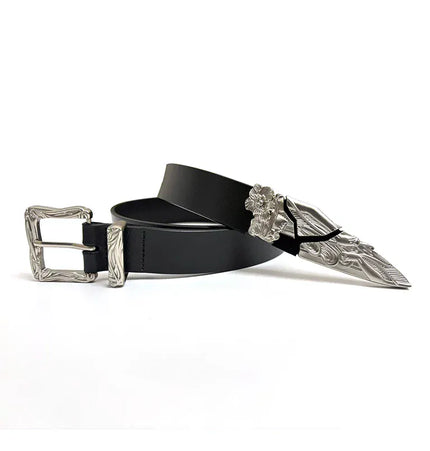 THETLSTUDIO 105cm Direction of Light imported cowhide broken sword cleanfit belt men's design niche belt