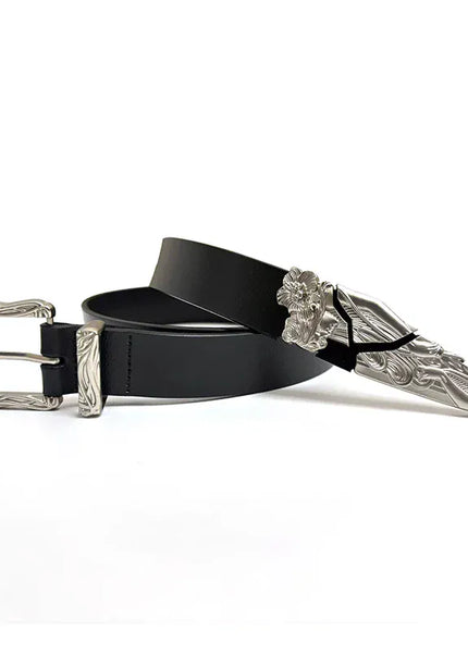 THETLSTUDIO 105cm Direction of Light imported cowhide broken sword cleanfit belt men's design niche belt