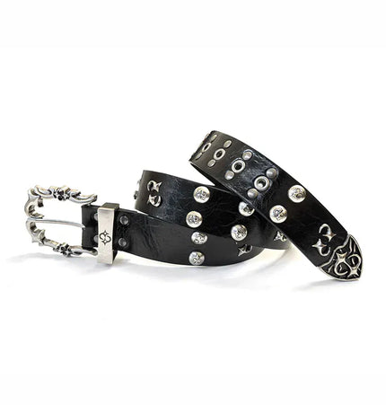 THETLSTUDIO 105cm Direction of Light jeans rivet belt Vintage belt men's design sense niche second-hand