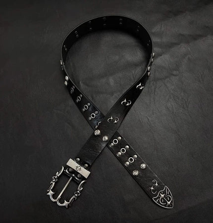 THETLSTUDIO 105cm Direction of Light jeans rivet belt Vintage belt men's design sense niche second-hand