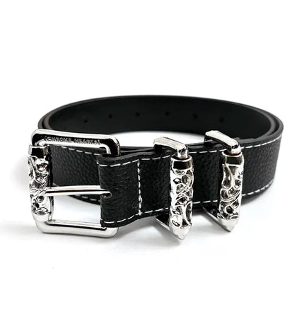 THETLSTUDIO 105cm Direction of Light Roller Y2K metal leather belt male design niche versatile retro belt