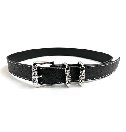 THETLSTUDIO 105cm Direction of Light Roller Y2K metal leather belt male design niche versatile retro belt