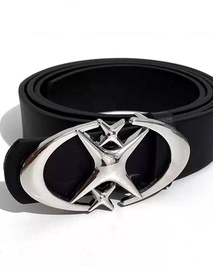 TALKLESSFASHION 105cm Direction oflight niche trouser belt American premium ins buckle belt black belt men's and women's accessories