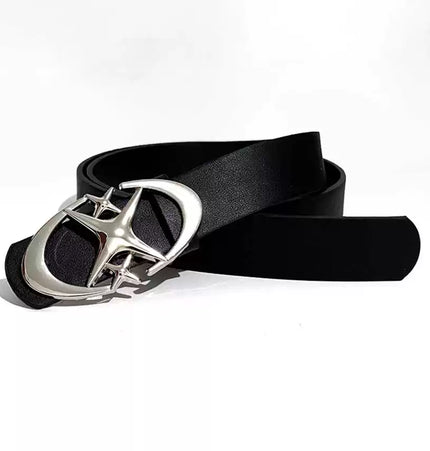THETLSTUDIO 105cm Direction oflight niche trouser belt American premium ins buckle belt black belt men's and women's accessories