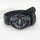 105cm in length 3.8cm in width / black skull wings