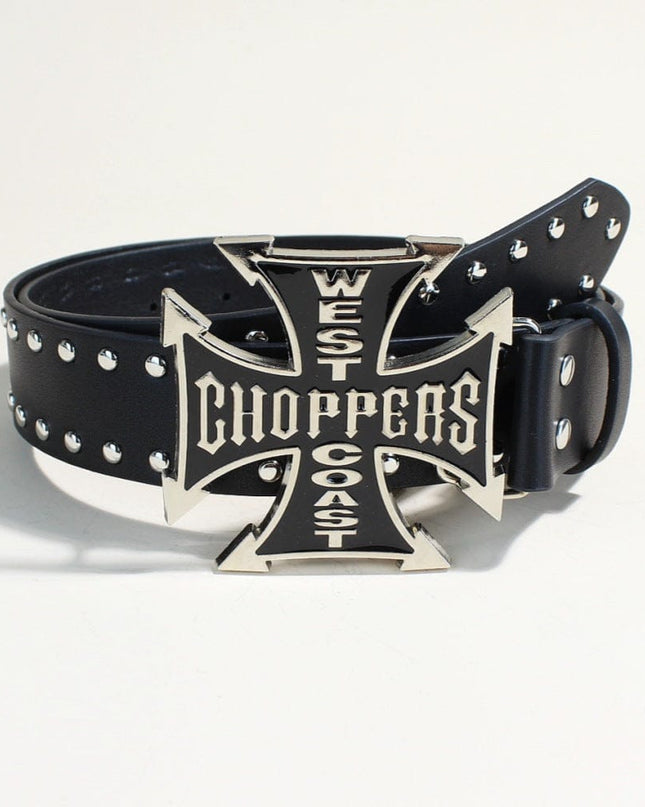 TALKLESSFASHION 108cm long / Black (3.8cm English Cross Buckle Silver Rivet Strap) New Trend Belt Fashion Personality Willow Stud Youth Belt Punk Cross Snap Casual Pants Belt In Stock Wholesale