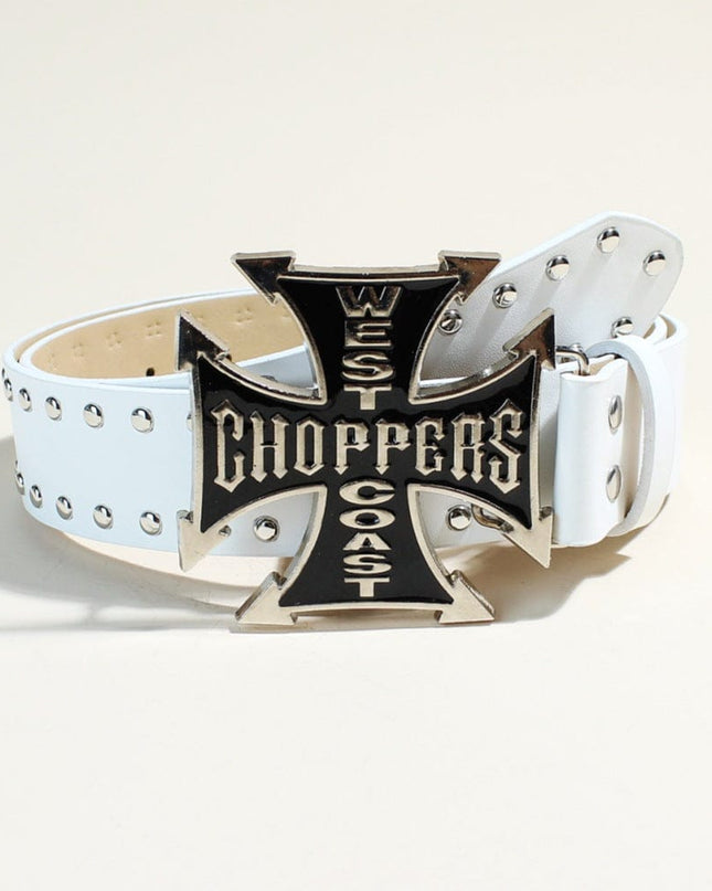 TALKLESSFASHION 108cm long / White (3.8cm English cross buckle silver rivet strap) New Trend Belt Fashion Personality Willow Stud Youth Belt Punk Cross Snap Casual Pants Belt In Stock Wholesale