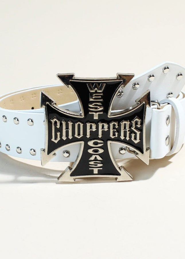 TALKLESSFASHION 108cm long / White (3.8cm English cross buckle silver rivet strap) New Trend Belt Fashion Personality Willow Stud Youth Belt Punk Cross Snap Casual Pants Belt In Stock Wholesale